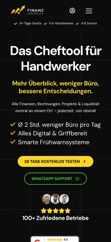 Dieselbe Seite auf dem Handy