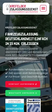 Dieselbe Seite auf dem Handy