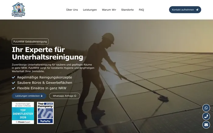 Startseite von PutzNRW Gebäudereinigung