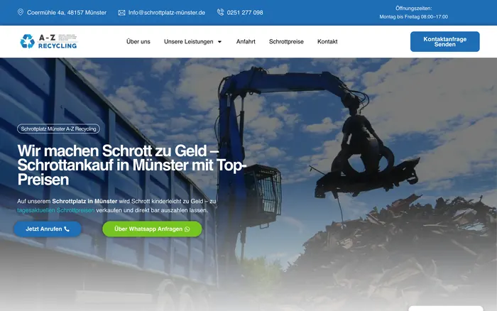 Startseite von Schrottplatz Münster A-Z Recycling