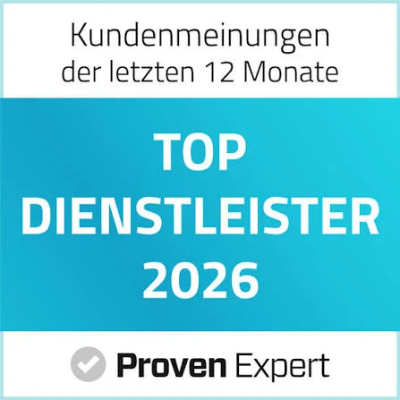 ProvenExpert-Auszeichnung Top Dienstleister 2026