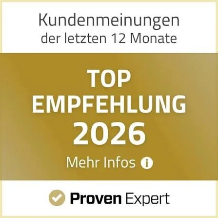 ProvenExpert-Auszeichnung Top Empfehlung 2026